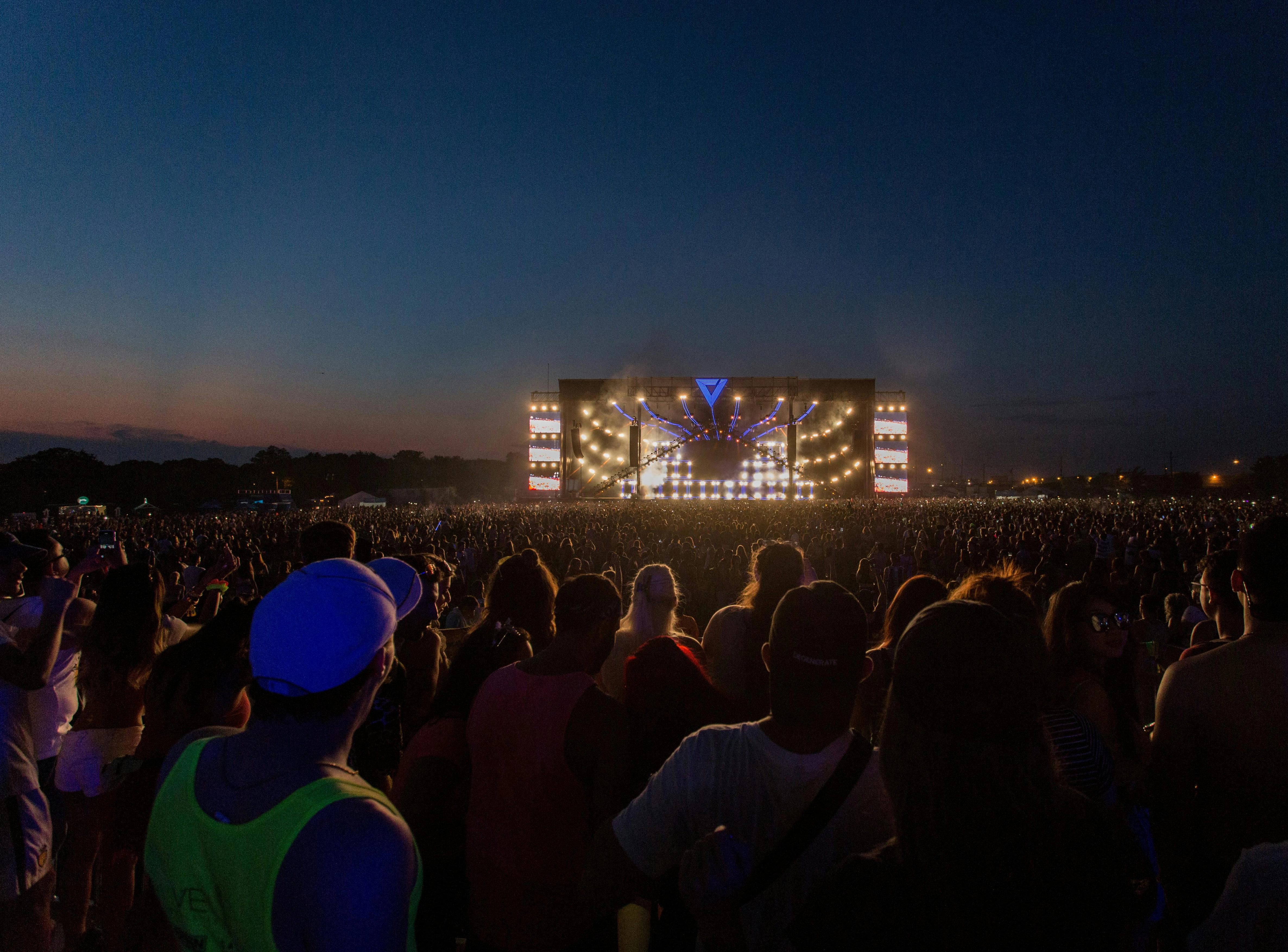 Professional event security team managing crowd control